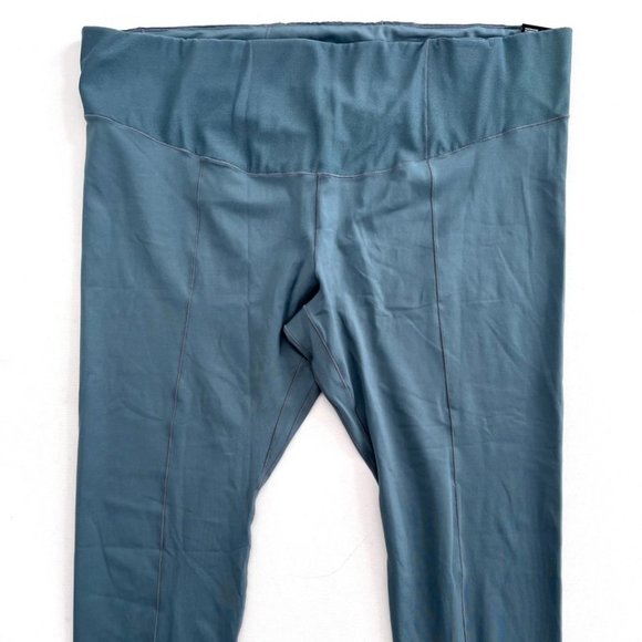 Nike DH4430 One Luxe Icon Clash  Mid-Rise Crop Leggings Green - Picture 5 of 7